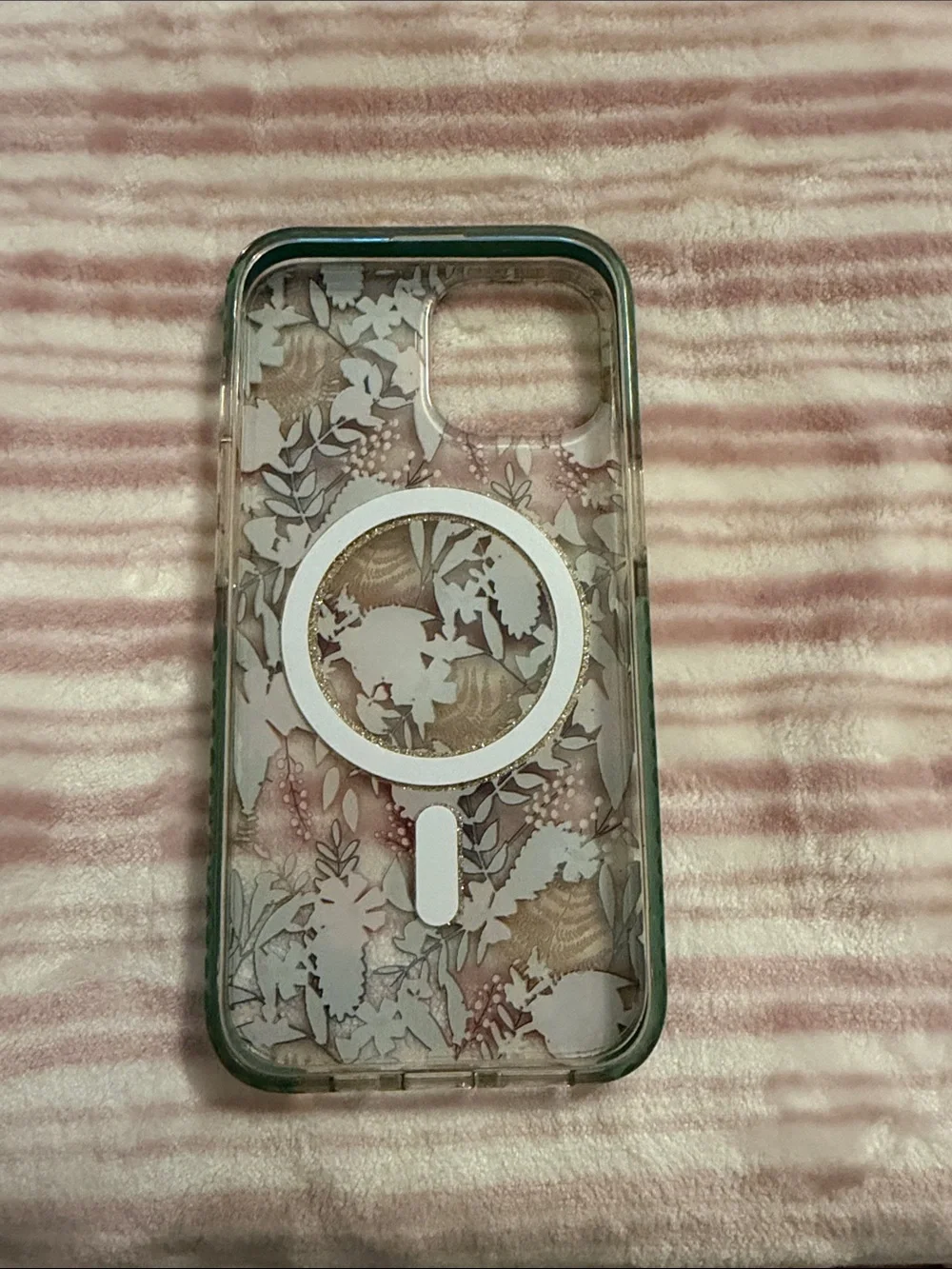 Mia Charro iPhone Case for iPhone 15/14/13 — Clear with Multicolor Flowers NIB